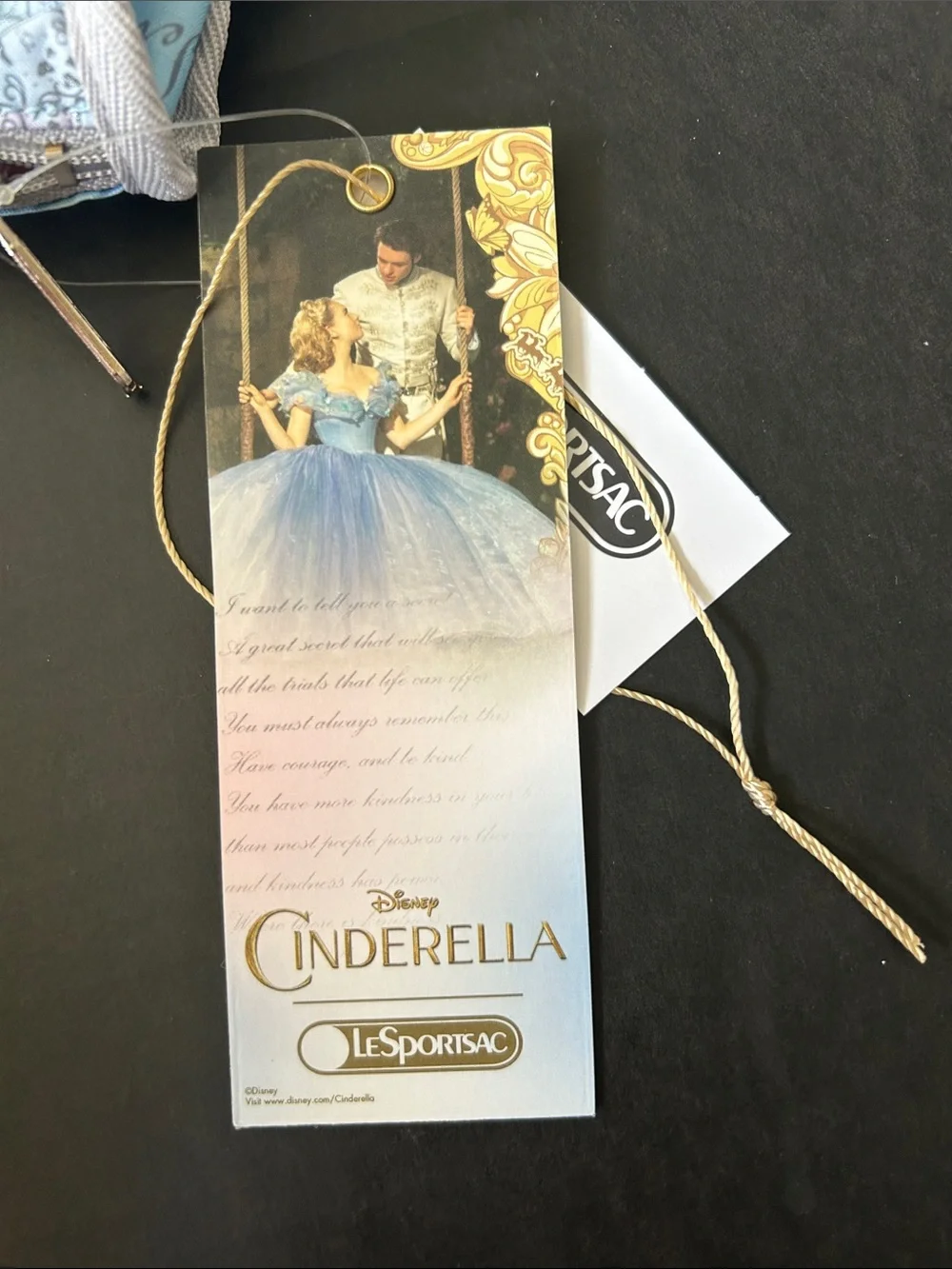 NWT LeSportsac x Disney Blue Cinderella Zippered  Pouch